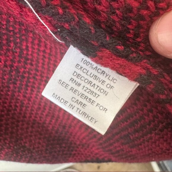 Madison Hill Womens Camouflage, Waterfall Knit Cardigan Red Open Front size XL - Picture 2 of 6